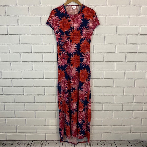 LuLaRoe Dresses & Skirts - LuLaRoe Marie Women's Floral Navy Maxi Dress